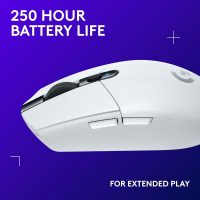 Logitech G305 LIGHTSPEED Wireless Gaming Mouse, Hero 12K Sensor, 12,000 DPI, Lightweight, 6 Programmable Buttons, 250h Battery Life, On-Board Memory, PC/Mac - White - Image 4