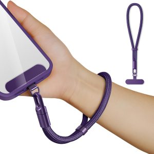 Hand Wrist Strap Lanyard,Universal Cell Phone Multifuctional Patch Lanyards for Women and Men (Purple)