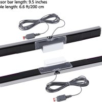 Aokin Sensor Bar for Wii, Replacement Wired Infrared Ray Sensor Bar for Nintendo Wii and Wii U Console, includes Clear Stand - Image 2