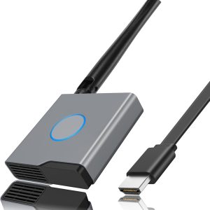 Wireless HDMI Display Dongle Adapter, Portable Transmitter, Streaming Media Video/Audio/File HDMI Wireless Extender for Smartphone,Laptop to HDTV/Monitor/Projector, Support Airplay DLNA Miracast