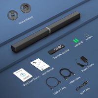 MZEIBO Sound Bar for Smart TV，80W Detachable Bluetooth Soundbar with Powerful Bass, 2-in-1 Home Theater Audio System, ARC/Optical/AUX Connectivity for TV/PC/Laptop/Game Console - Image 9