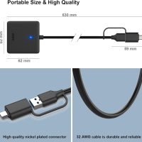 Memory Card Reader, BENFEI 4in1 USB 3.0 and USB-C to SD Micro SD MS CF Card Reader Adapter, 4 Cards Simultaneously Read and Write, Compatible with iPhone 15 Series, MacBook Pro/Air 2023, and More - Image 7