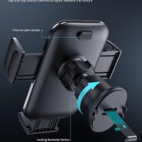 Lamicall 2025 Wider Clamp & Metal Hook Car Phone Holder Vent [Thick Cases Friendly] Phone Holders for Your Car Mount Automobile Hands Free Cradle Air Vent for iPhone 16 15 14 13 Pro Max Smartphone - Image 8