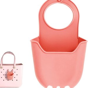 Bogg Bag Insert Pouch - Silicone Storage Organizer for Travel Accessories, Lipstick, Sunglasses, Daily Necessities (Pink)
