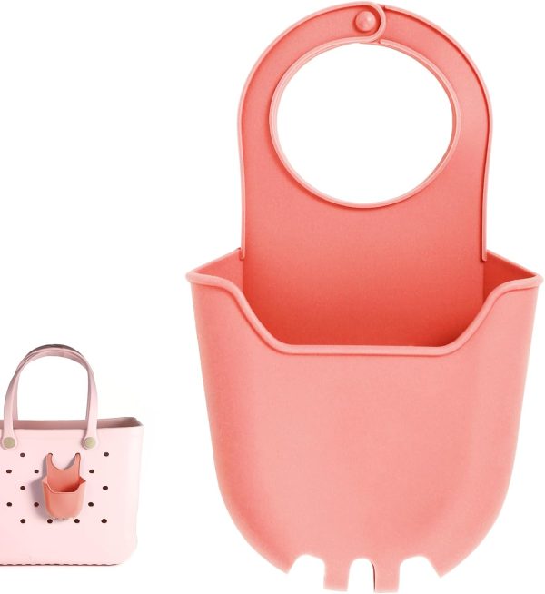 Bogg Bag Insert Pouch - Silicone Storage Organizer for Travel Accessories, Lipstick, Sunglasses, Daily Necessities (Pink)