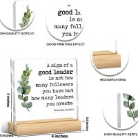 Best Leader Gifts Thank You Gift for Boss Mentor Acrylic Block Sign Home Farmhouse Office Decoration for Women Men Colleagues Boss - Image 2