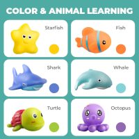 Hely Cancy Infant Bath Toys for 18 Months - No Hole Animal Bathtub Toys, Baby Bath Tub Toys - Image 6