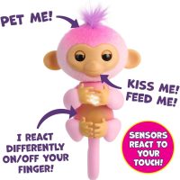 2023 New Interactive Baby Monkey Reacts to Touch – 70+ Sounds & Reactions – Harmony (Pink) - Image 5