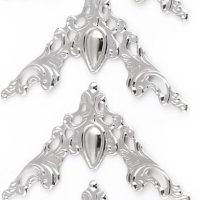 20pcs Antique Corner Protectors Metal Corner Protector Decorative Corner For Book Furniture Dressers Jewelry Boxes (silver white) - Image 7