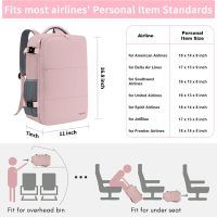 Taygeer Travel Backpack for Women, Carry On Backpack with USB Charging Port & Shoe Pouch, TSA 15.6inch Laptop Mochila Flight Approved, Nurse Bag Casual Daypack for Weekender Business Hiking, Pink - Image 3