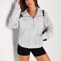 AUTOMET Womens Sweatshirts Half Zip Cropped Pullover Fleece Quarter Zipper Hoodies 2025 Fall Fashion Outfits Clothes - Image 2