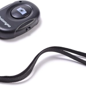 Photomyne Wireless Camera Shutter Clicker | Camera Shutter Remote Control for iPhone & Android Smartphones | Wireless Remote Control Selfie Button - Includes Wrist Strap (1 Pack)