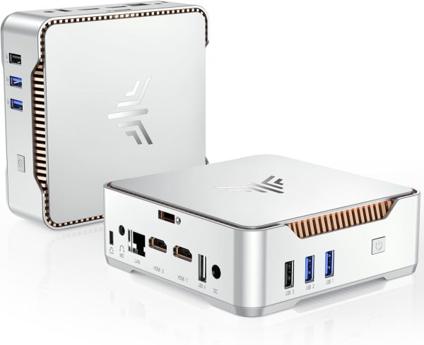 KAMRUI GK3Plus Mini PC Computer, W-11 Pro 12th Alder Lake N97 Mini PC (up to 3.6GHz), 8GB DDR 256GB M.2 SSD, Mini Desktop Computers Support Gigabit Ethernet, 2xHDMI+VGA 4K Triple Display/WiFi/BT