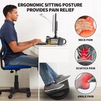 Foot Rest for Under Desk at Work - Ergonomic Foot Stools for Under Office Desk - Rocking Footrest with Roller Massager - Leg Rest for Chair, Computer Gaming - Promote Leg Circulation - Image 5