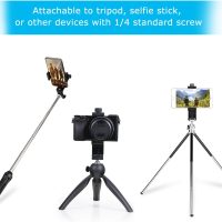 Premium Smartphone Holder/Vertical and Horizontal Tripod Mount Adapter Rotatable Bracket with 1/4 inch Screw/Adjustable Clip for iPhone, Android Cell Phone, Selfie Stick, Camera Stand - Image 7