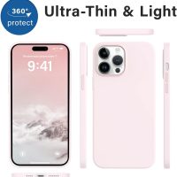AOTESIER Shockproof Designed for iPhone 14 Pro Max Case, [Food Grade Silicone] [Military Drop Protection] with Anti-Scratch Lining Protective Phone Case for 14 ProMax, 6.7 inch, Chalk Pink - Image 6