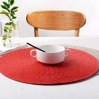 Circle Place Mats Kitchen Table Mats for Dining Table Wedding Party Office Home Easy Clean Decorative Protector - Image 2