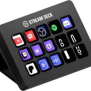 Elgato Stream Deck MK.2 – Studio Controller, 15 macro keys, trigger actions in apps and software like OBS, Twitch, ​YouTube and more, works with Mac and PC