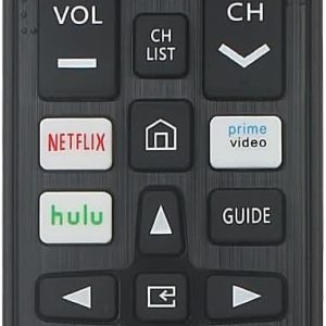 Universal Remote Control for Samsung TV, Samsung Remote Control Replacement, Compatible for Select TVs - with Netflix, Prime Video and Hulu Hotkey, Universal IR Remote Black (BN59-01315A)