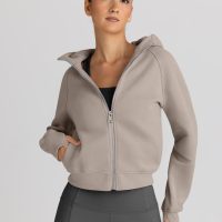 Trendy Queen Womens Zip Up Hoodies Jackets Cropped Sweatshirts Fleece Fall Outfits Casual Comfy Y2k Tops Winter Clothes 2025 - Image 2