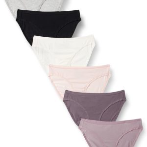 Amazon Essentials Women's Cotton Bikini Brief Underwear (Available in Plus Size), Multipacks