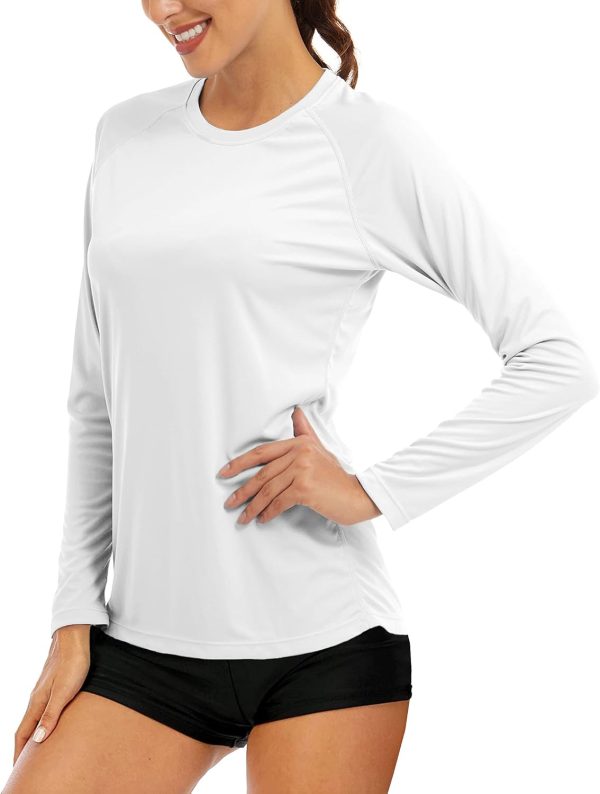 MAGCOMSEN Women's Long Sleeve Shirts UPF 50+ Sun Protection Shirts for Hiking Fishing Workout Rash Guard