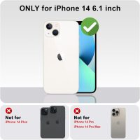 Yeddabox for iPhone 14 Case Cute Striped Phone Case Soft TPU Slim Shockproof Phone Cover for Women Girls, Blue and White - Image 2