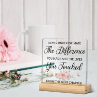 Inspirational Thank You Gifts for Men Women Coworker Leaving Farewell Going Away Gift for Woman Retirement Gift for Woman Enjoy The Next Chapter Acrylic Plaque Sign - Image 5