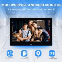 4K Android 12 Portable Car TV Headrest Monitor Back Seat 10.1 Inch Touch Screen Tablet Portable Multi-Media Video Player,Support Phone Wireless Mirror Link,WiFi Bluetooth/RCA/USB&2G+32GB 2PCS - Image 4