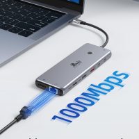 14 in 1 USB C Docking Station - Dual Monitor, Triple Display, 8 USB C/A Ports, Ethernet, Audio - For MacBook, Dell, HP, Lenovo, Surface - Image 7