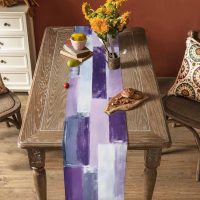 Table Runner Abstract Purple White Gray Modern Table Runners Kitchen Dining Table Decoration for Home Farmhouse Party Decor 13"x72" - Image 4