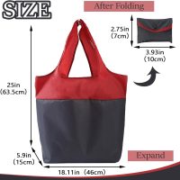 Shopping Bag Reusable Long Handle Grocery Pouch Machine Washable Grocery Bag Foldable Large Shopping Bag - Image 2