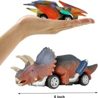 DINOBROS Dinosaur Toy Pull Back Cars,6 Pack Dino Toys for 3 Year Old Boys Girls and Toddlers,Boy Toys Age 3,4,5 and Up,Pull Back Toy Cars,Dinosaur Games with T-Rex - Image 4
