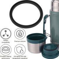 6pcs Gasket Replacement for Stanley Classic 24oz Food Jar, Silicone Sealing Ring Accessories Leak-Proof, Compatible with Stanley Classic 24oz BPA Free (Black) - Image 3