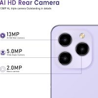 KXD A07 Unlocked Android Phones,8GB+128GB/256GB Expand,6.52" HD + Screen Mobile Phones 4500mAh Android 12 4G Cheap Smartphone,Octa Core,Unlocked Cell Phone,13MP Camera,Dual SIM 3 Slot,Type C-Purple - Image 4