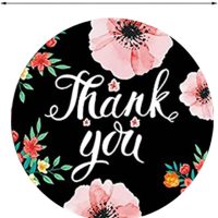 Thank You Stickers Wrap Tags Gift Tag Stickers, Gift Tags Labels Thanks Stickers Roll Round Tags Thankyou Thanksgiving Sticker for Envelope Seals Decals, 500 pcs S1 Pattern 51 - Image 2