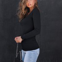 AUTOMET Womens Long Sleeve Shirts Square Neck Tops Ribbed Knit Basic Teen Girls Crop Tops Fall Outfits Fashion Clothes 2025 - Image 3