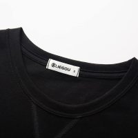 KLIEGOU Mens 100 Cotton Hipster Hip Hop Longline Crewneck T-Shirt Pre - Shrunk S-4XL - Image 3