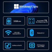 DreamQuest Mini PC Windows 11 Pro Preinstalled, Intel 12th N95 (up to 3.4GHz) Mini Desktop Computer with 32GB RAM 1TB M.2 SSD, USB3.2, BT4.2,WiFi 5,4k HDMI, Gigabit Port for Home Office - Image 2