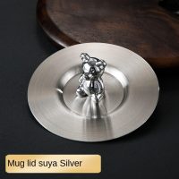 Generic Stainless Steel Cup Lid Cap - Silver - Suction Closure - Round - 10.5CM - Image 6