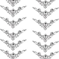 20pcs Antique Corner Protectors Metal Corner Protector Decorative Corner For Book Furniture Dressers Jewelry Boxes (silver white) - Image 8