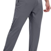 3 Pack Mens Athletic Sweatpants with Zipper Pockets,Workout Gym Joggers Pants for Men Running Jogging Pants - Image 2