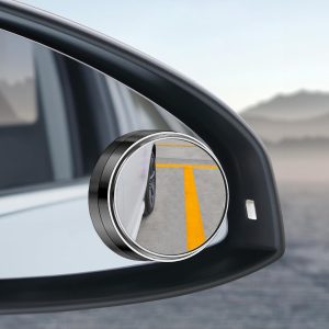 2-Pack 360-Degree Adjustable Blind Spot Mirror Wide Angle Rearview Mirror for Enhanced Driving Safety