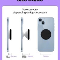 OnTheGrip Cute Transparent Daisy Flower Shape Design Mobile Phone Grip Multi Functional Collapsible Stand Holder for Smartphone Tablet Cell Phone Accessory (White) - Image 7