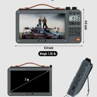 720P 7Inch Screen AM FM Movie Video Radio with Bluetooth Speaker, Rechargeable Digital Shortwave MP3 MP4 Player Radio, Support USB/Micro SD Card, Loud Speaker and Headphone Jack (NO TV) - Image 5