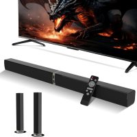 MZEIBO Sound Bar for Smart TV，80W Detachable Bluetooth Soundbar with Powerful Bass, 2-in-1 Home Theater Audio System, ARC/Optical/AUX Connectivity for TV/PC/Laptop/Game Console - Image 2