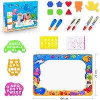 Water Doodle Mat - Kids Painting Writing Color Doodle Drawing Mat Toy Bring Magic Pens Educational Toys for Age 2 3 4 5 6 7 Year Old Girls Boys Age Toddler Gift - Image 2