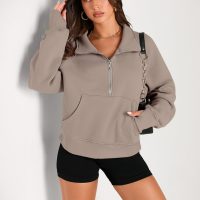 AUTOMET Womens Sweatshirts Half Zip Cropped Pullover Fleece Quarter Zipper Hoodies 2025 Fall Fashion Outfits Clothes - Image 2