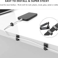 N NOROCME 192 PCS Cable Management Kit 4 Wire Organizer Sleeve,11 Cable Holder,35Cord Clips 10+2 Roll Cable Organizer Straps and 100 Fastening Cable Ties for Computer TV Under Desk, black,clear - Image 9