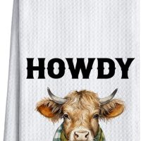 Cute Cow Kitchen Towels,Cow Print Towel Gift for Cow Lover Women,Bathroom Kitchen Decorative Dish Hand Towels for Cooking Baking Wiping - Image 4